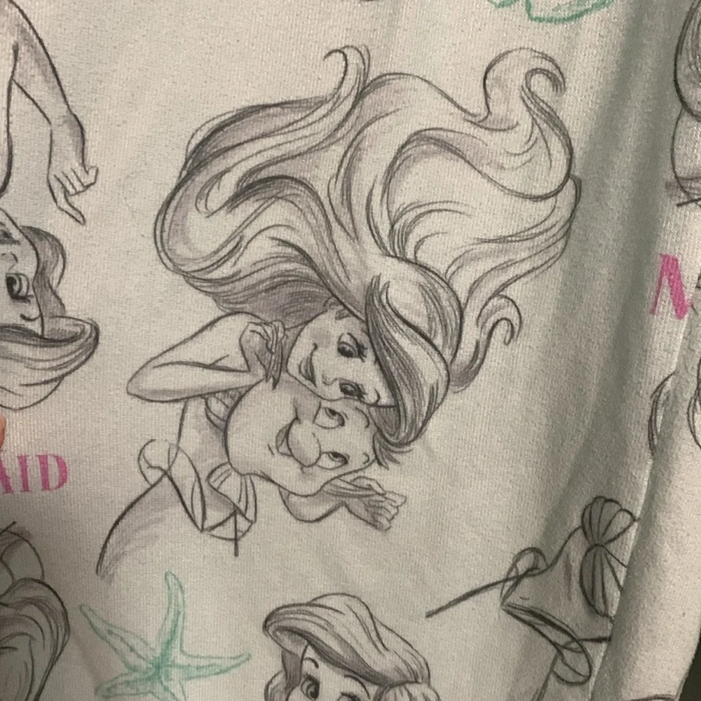 Disney Princess Aqua Women Sleep Pants Pajama Bottoms The Little Mermaid Size S - Picture 3 of 5